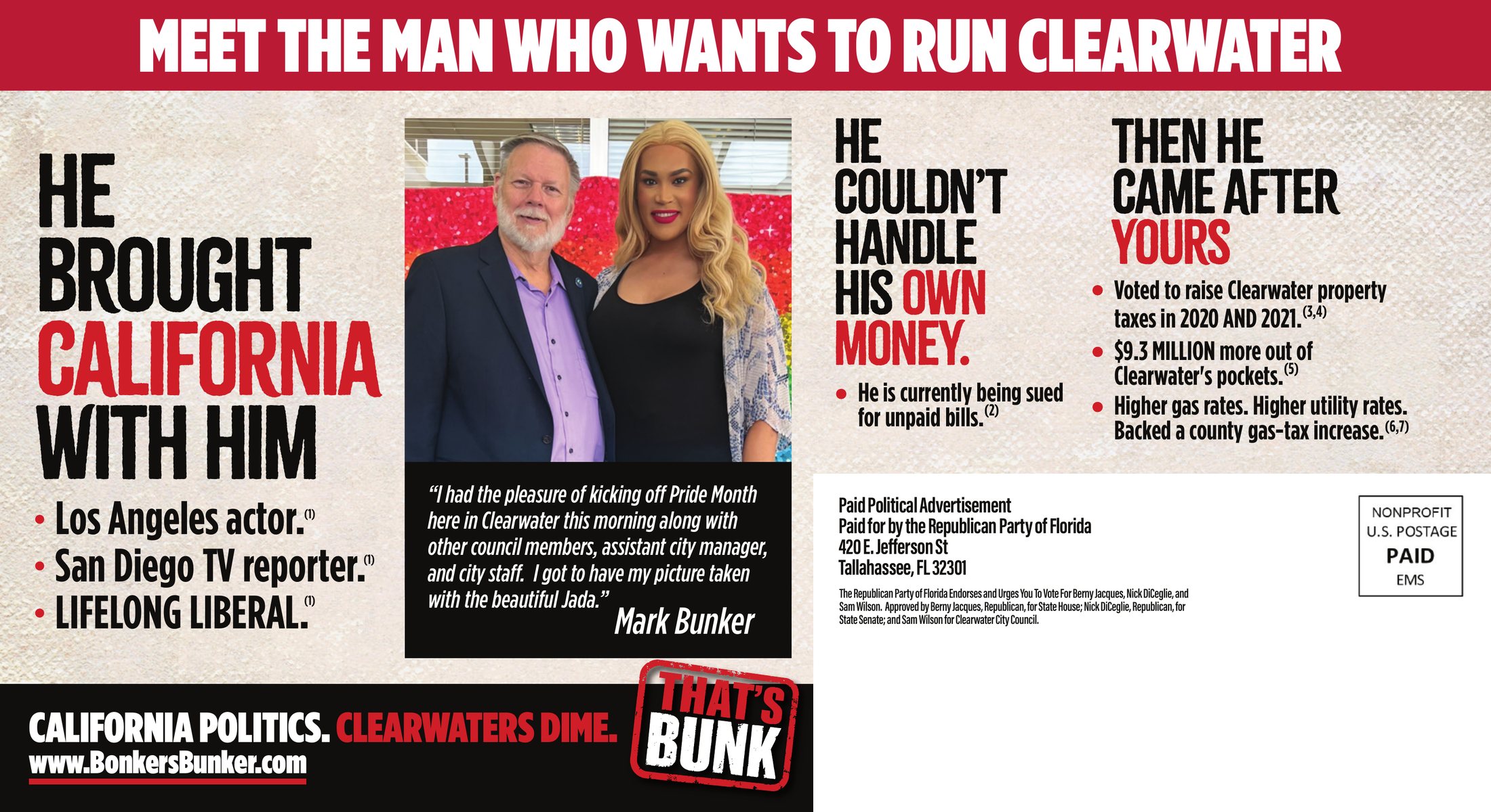 Back of the Bonkers Bunker mailer